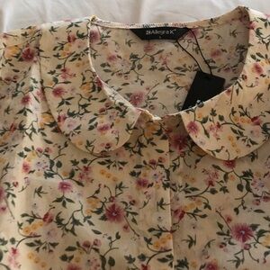 Short sleeve floral print top